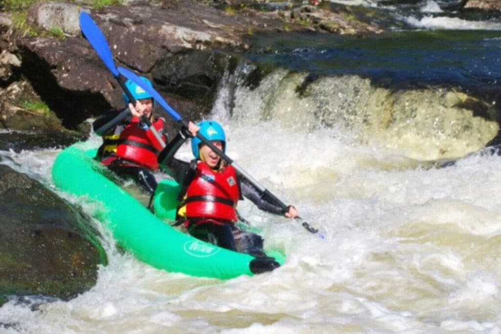 whitewater fun yakking on river garry