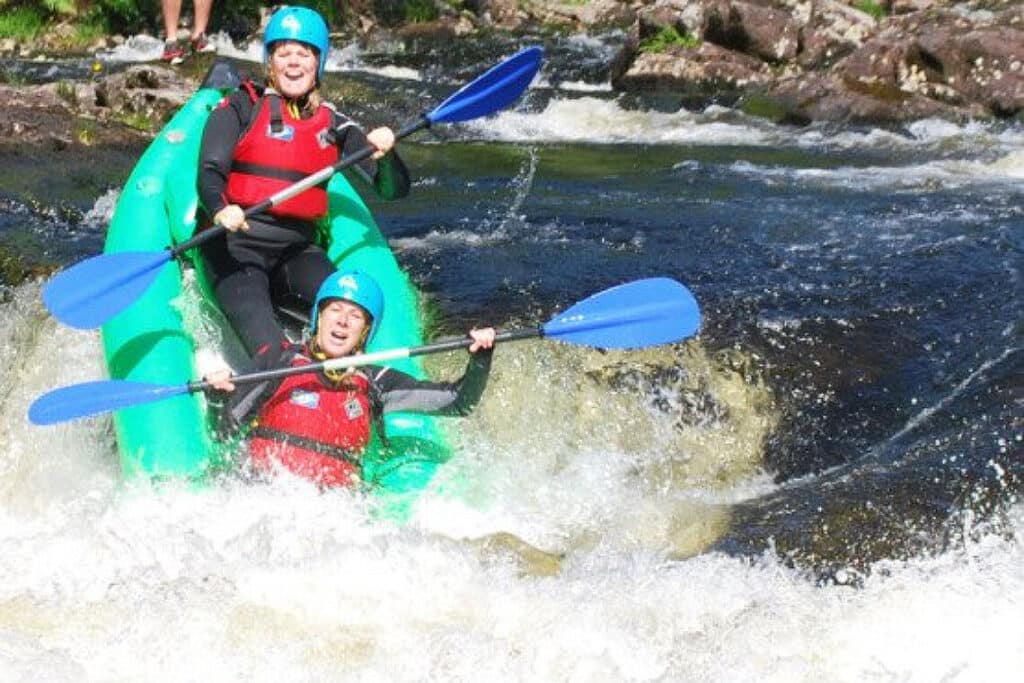 whitewater fun yakking on river garry