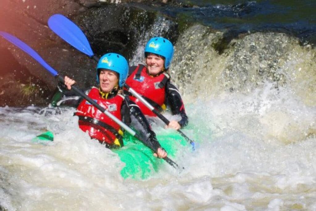 whitewater fun yakking on river garry