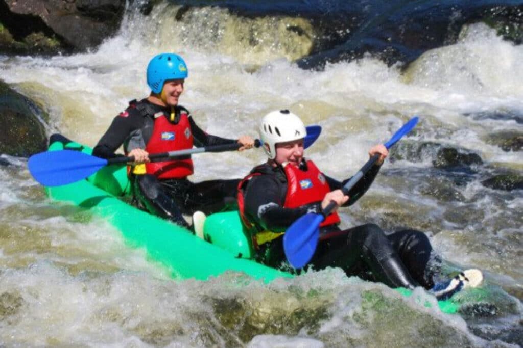 whitewater fun yakking on river garry