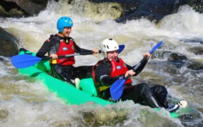 whitewater fun yakking on river garry