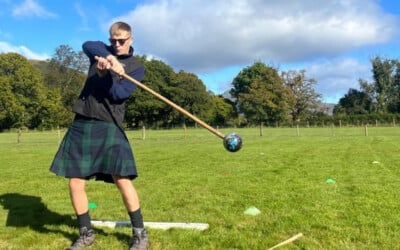 highland games - man throwing scot's hammer