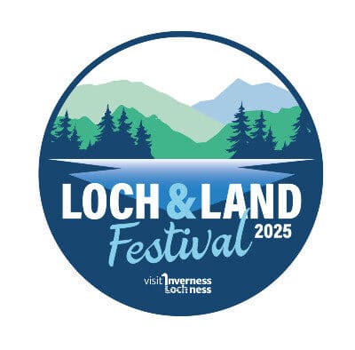 Loch-&-Land-Logo-White-2025-400x400 inverness and loch ness loch and land festival logo 2025