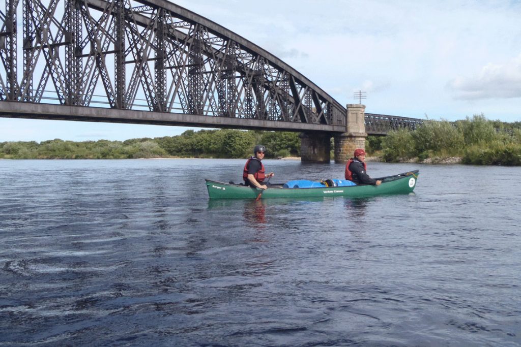 canoeing on the river spey