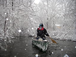 Canoeing in the winter time
