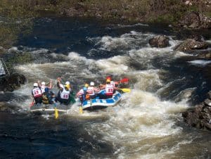 whitewater rafting on the river garry