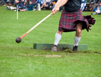 Highland games hammer throwing