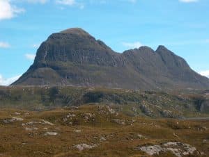 Suilven in the northwest scotland geopark