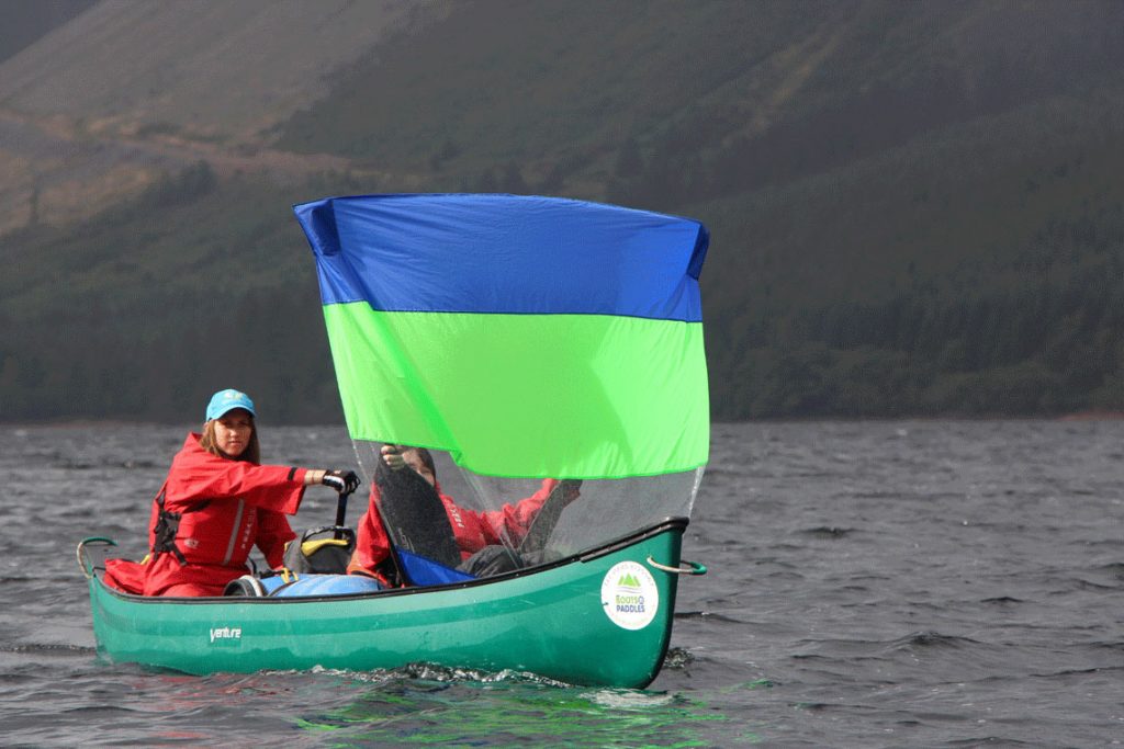 Canoeing with a sail