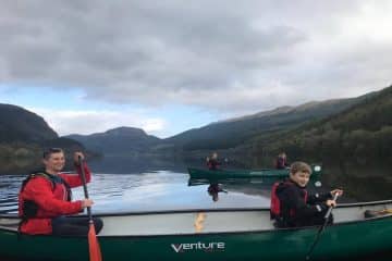 Guided canoe trip Loch Lubnaig, Scotland