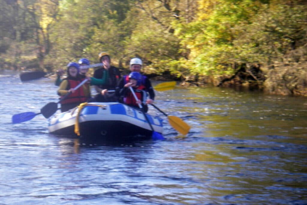 Family-friendly river rafting safari