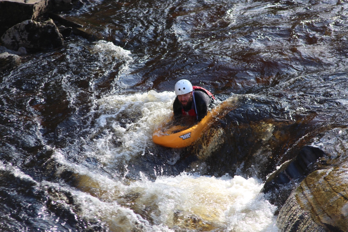 white water river sledging