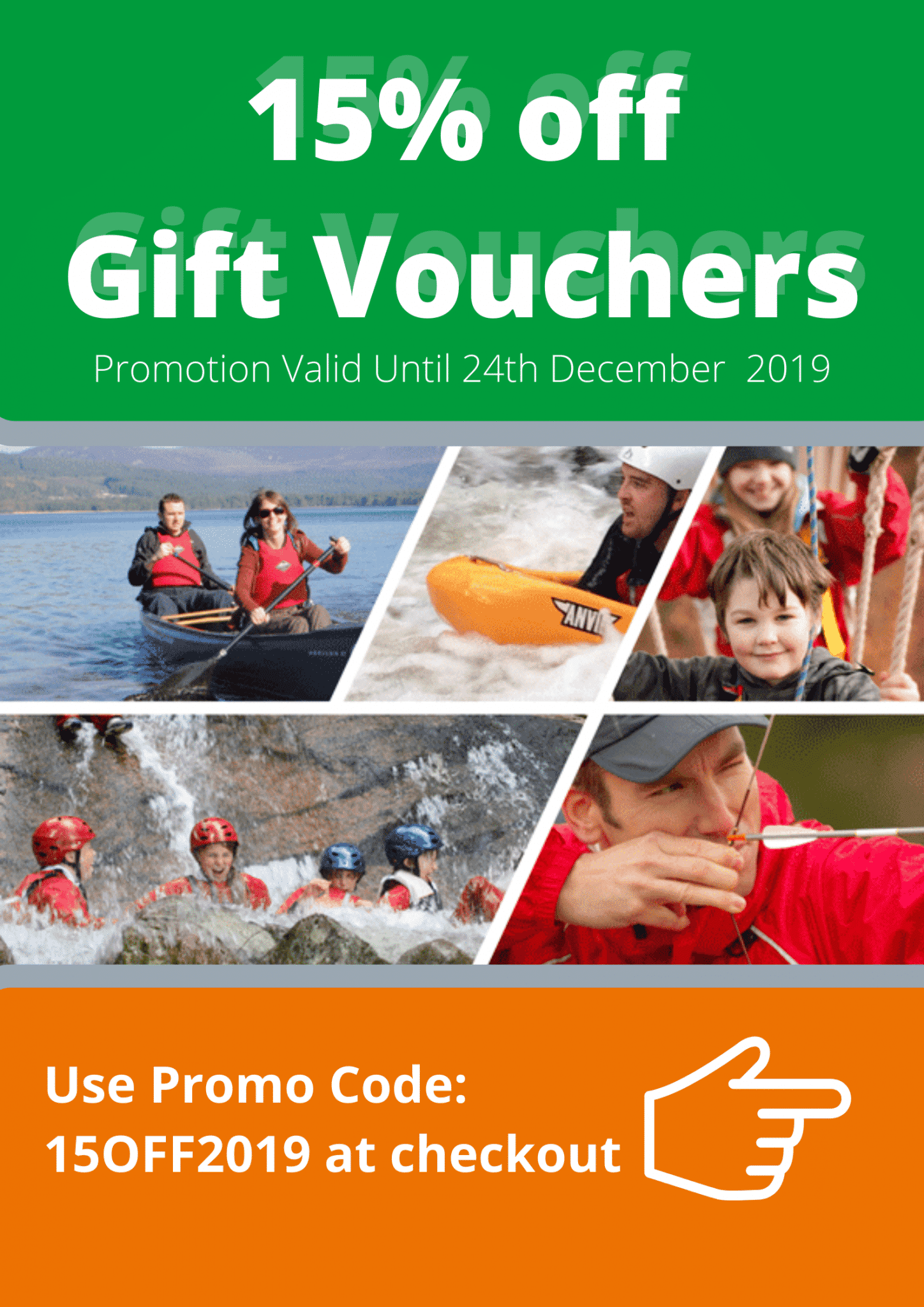 15 Off Activity Gift Vouchers IYE